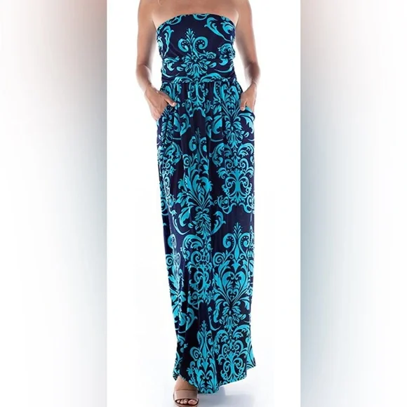 BETSY RED | Dresses | Betsy Red Couture Womens Ruched Strapless Soft Knit  Maxi Dress L | Poshmark